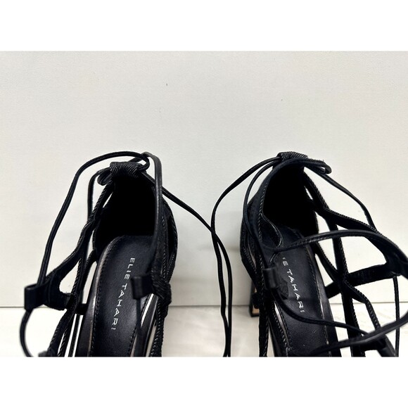 Elie Tahari women EU 40 US 10 textile upper strappy gladiator open toe sandal - Picture 9 of 12